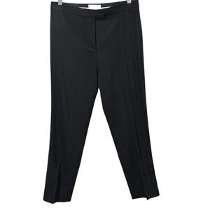 3.1 Phillip Lim Black Textured Asymmetric Straight Leg Trouser Size 4